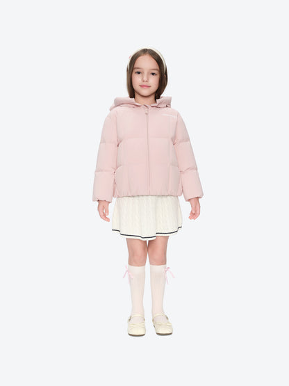 13DE MARZO BabyBear Ear Short Down Jacket Pink
