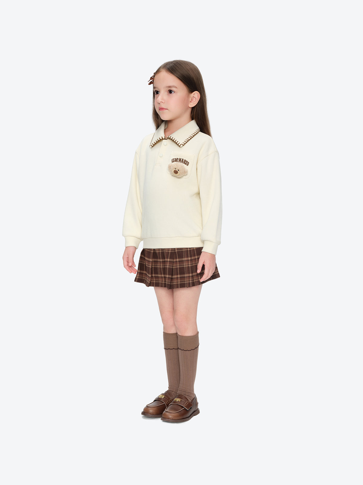 13DE MARZO BabyBear Polo Sweatshirt Beige
