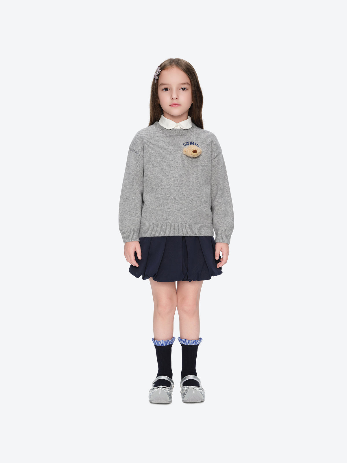 13DE MARZO BabyBear Base Crewneck Sweater Grey