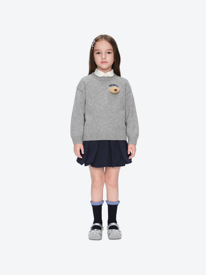 13DE MARZO BabyBear Base Crewneck Sweater Grey