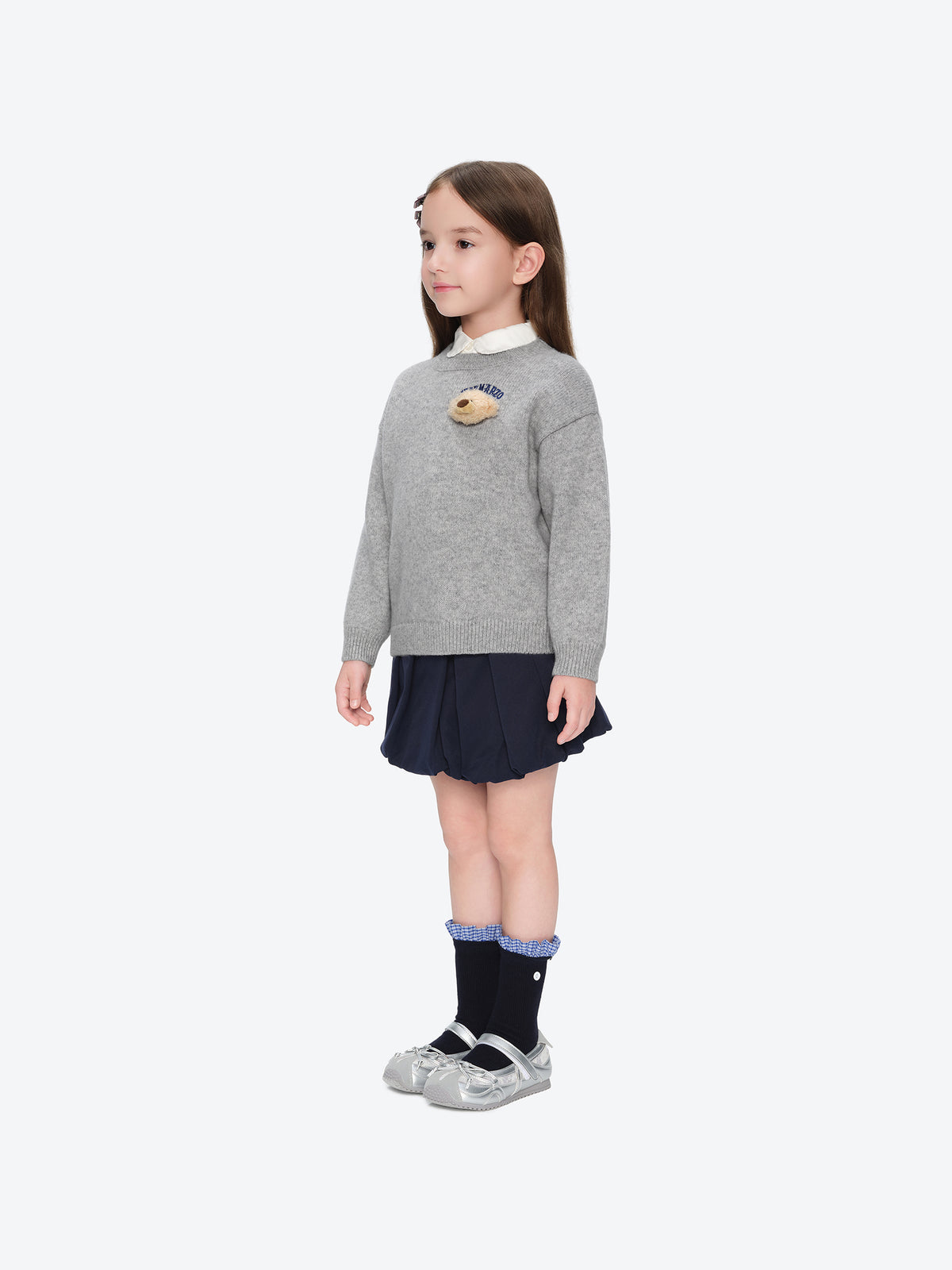 13DE MARZO BabyBear Base Crewneck Sweater Grey