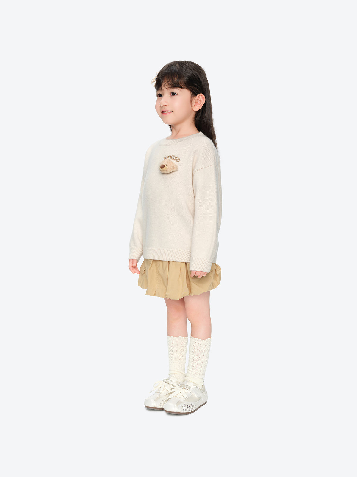 13DE MARZO BabyBear Base Crewneck Sweater Beige