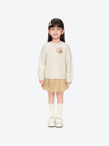 13DE MARZO BabyBear Base Crewneck Sweater Beige