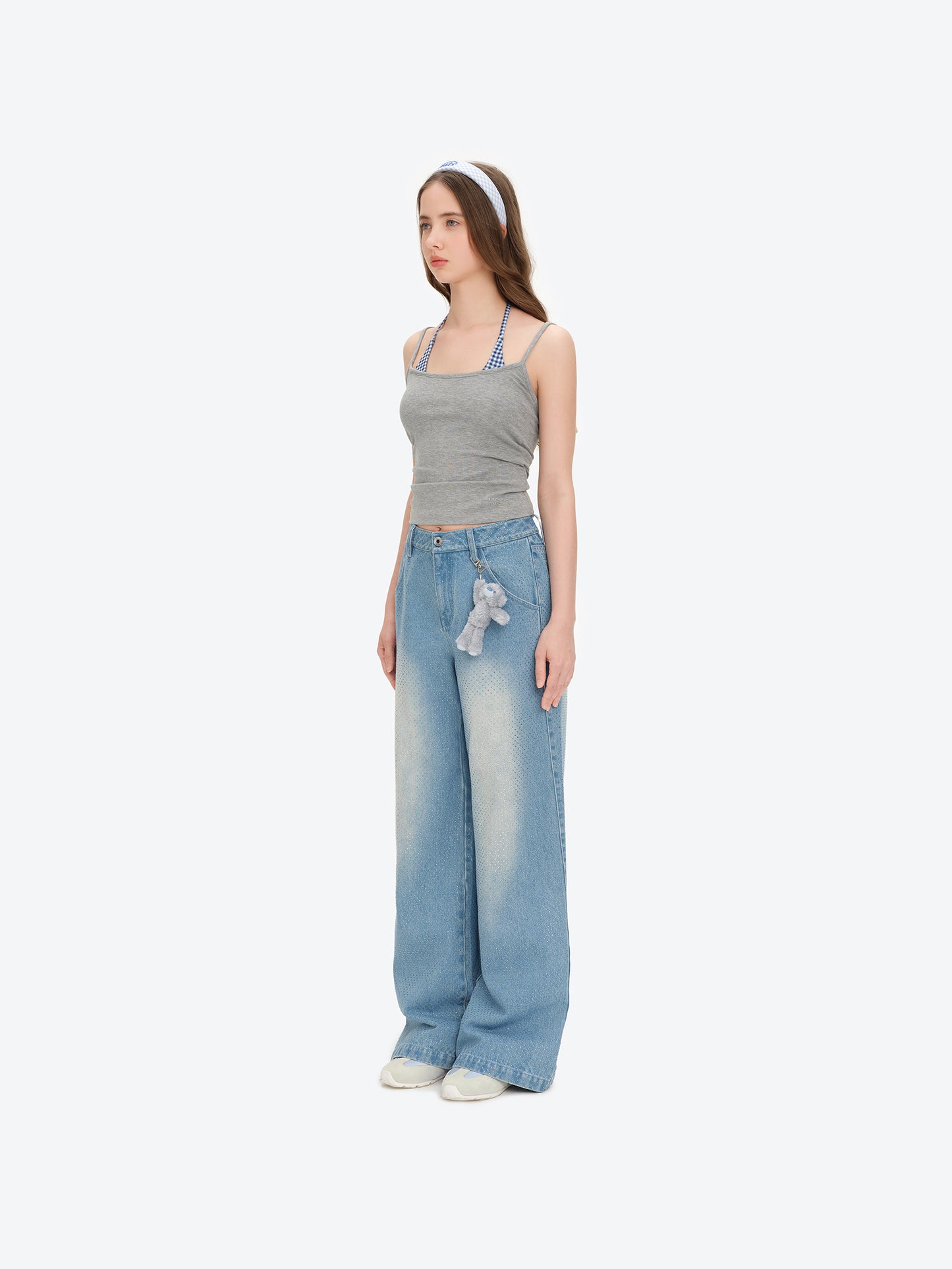 13DE MARZO Sparkle Rhinestone Jeans