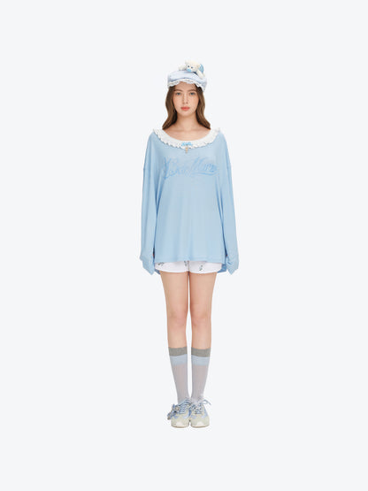 13DE MARZO Reversible Multi-Way Cover-Up Blue
