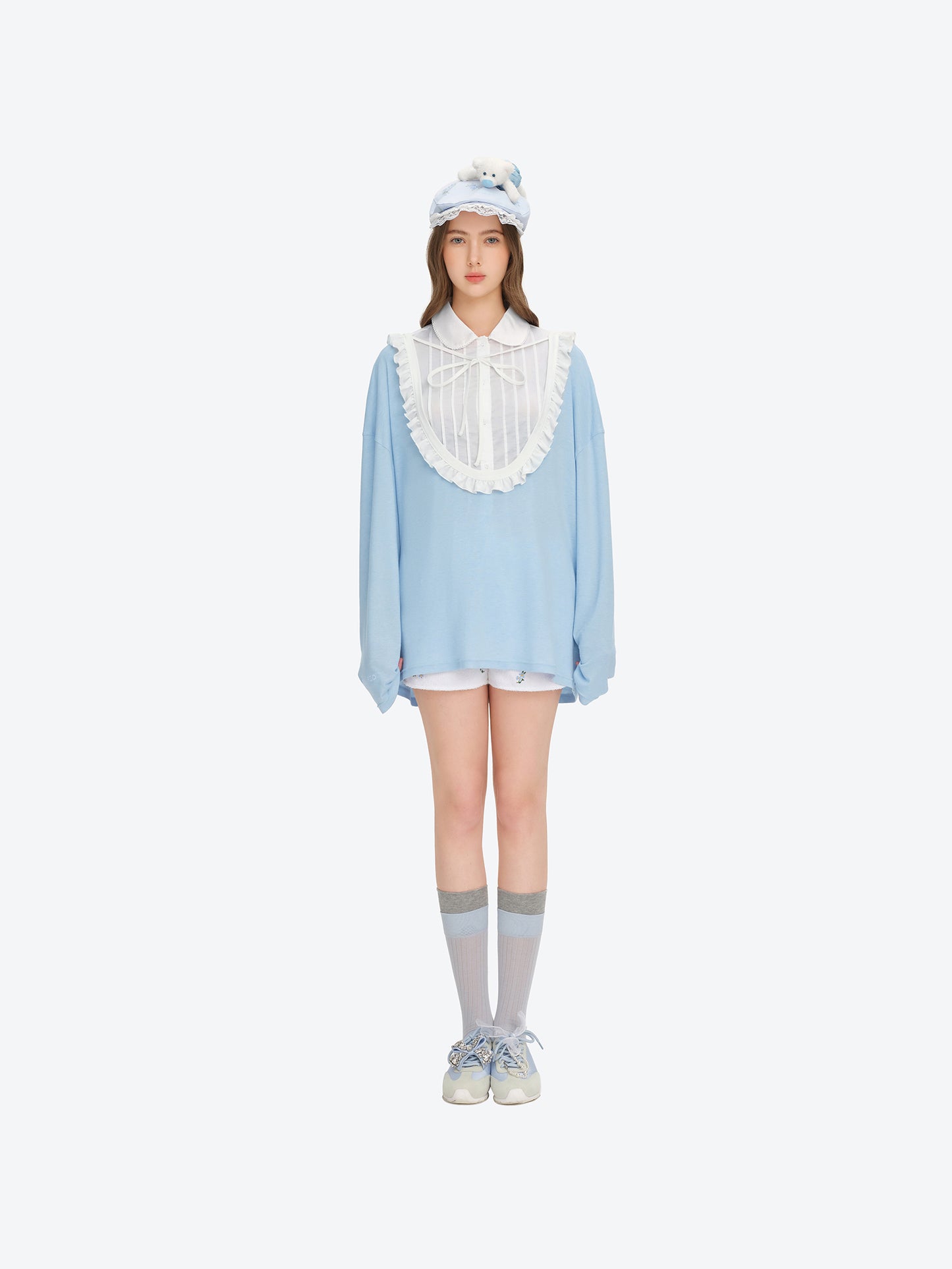 13DE MARZO Reversible Multi-Way Cover-Up Blue