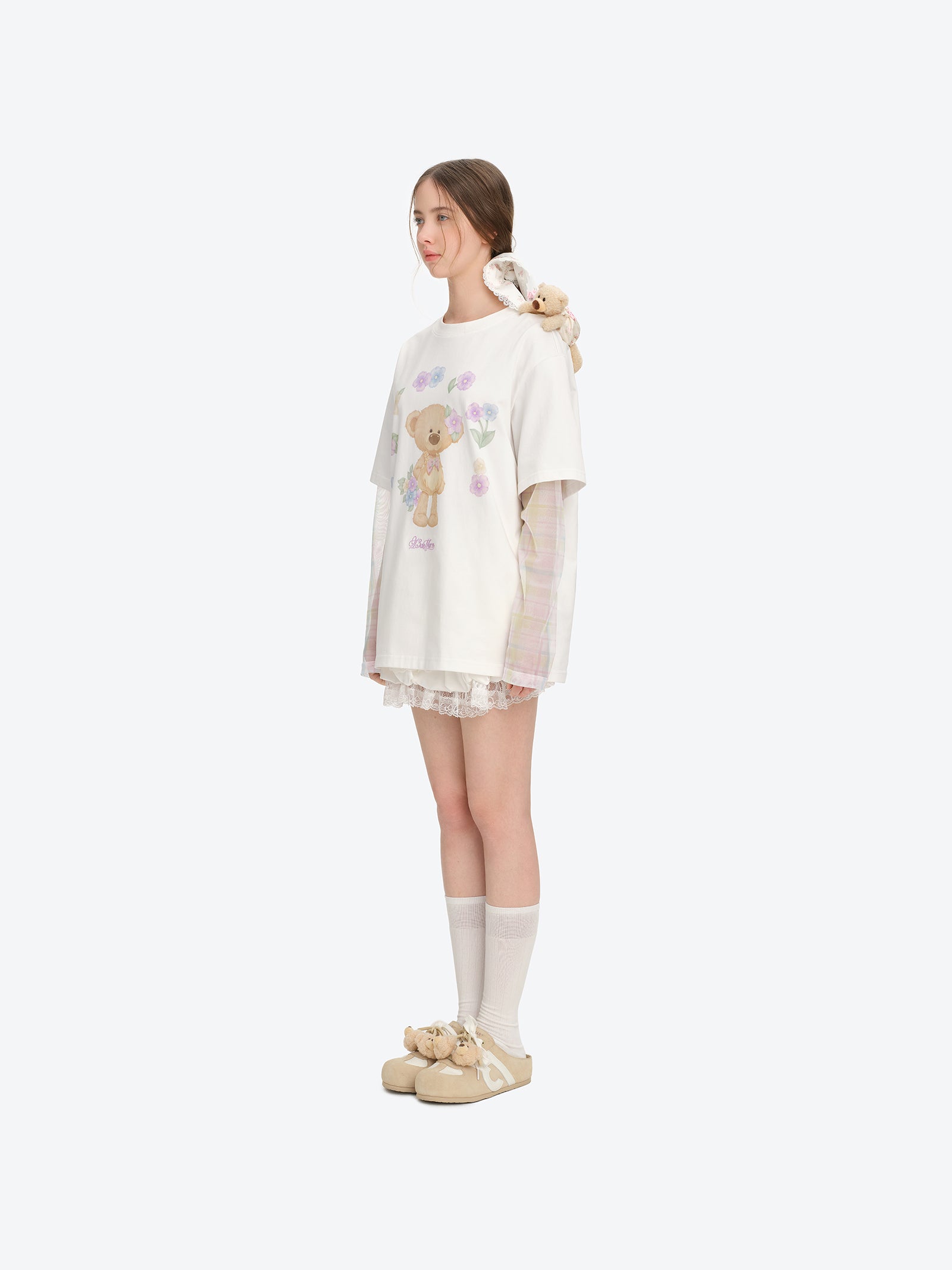13DE MARZO Plush Bear Mules Sand - 13DE MARZO