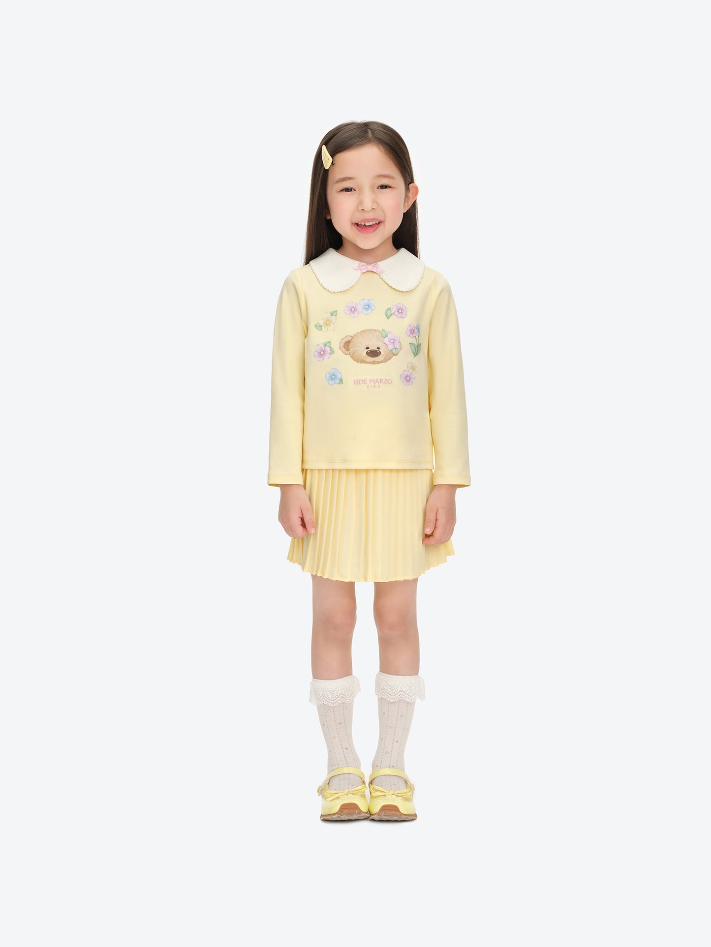 13DE MARZO BabyBear Floral Surround Long Sleeve Yellow