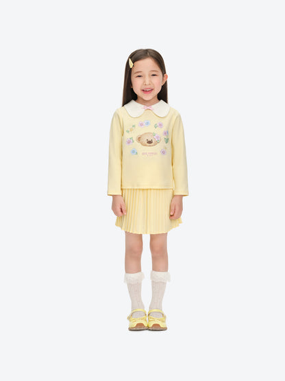 13DE MARZO BabyBear Floral Surround Long Sleeve Yellow