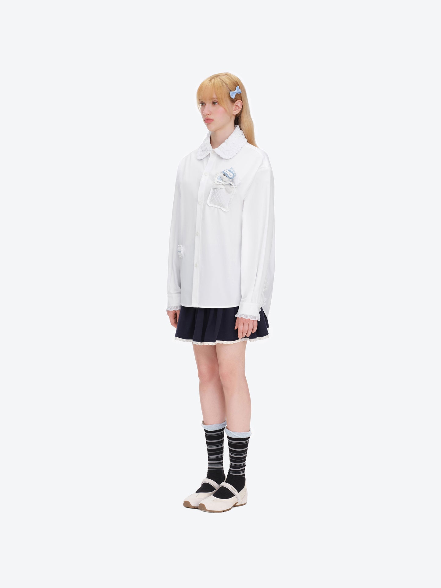 13DE MARZO Nighty Night Bear Oversized Shirt