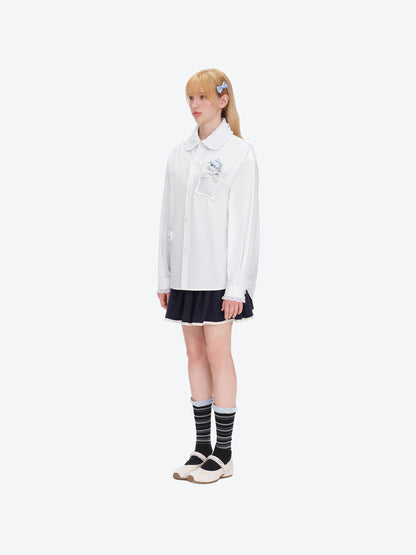 13DE MARZO Nighty Night Bear Oversized Shirt