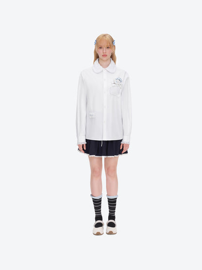 13DE MARZO Nighty Night Bear Oversized Shirt