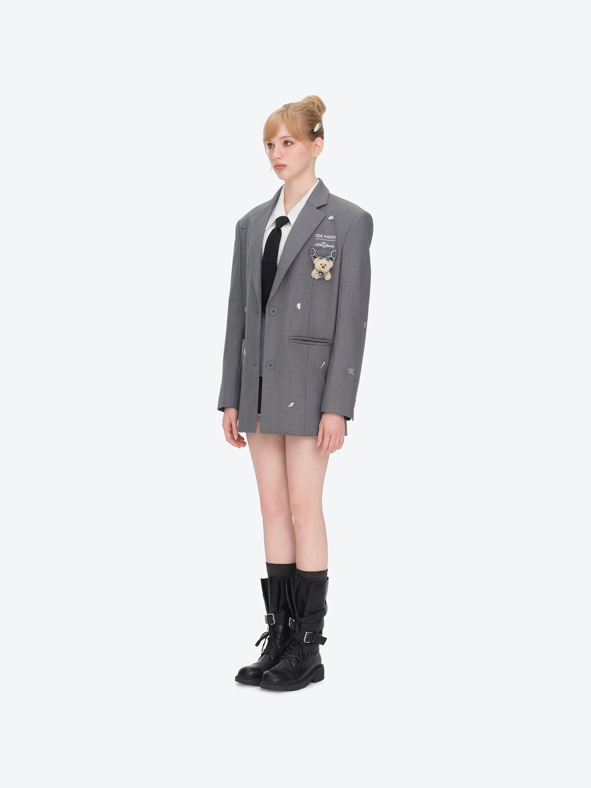 13DE MARZO Rolling Stones Bear Suit Grey