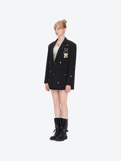 13DE MARZO Rolling Stones Bear Suit Black