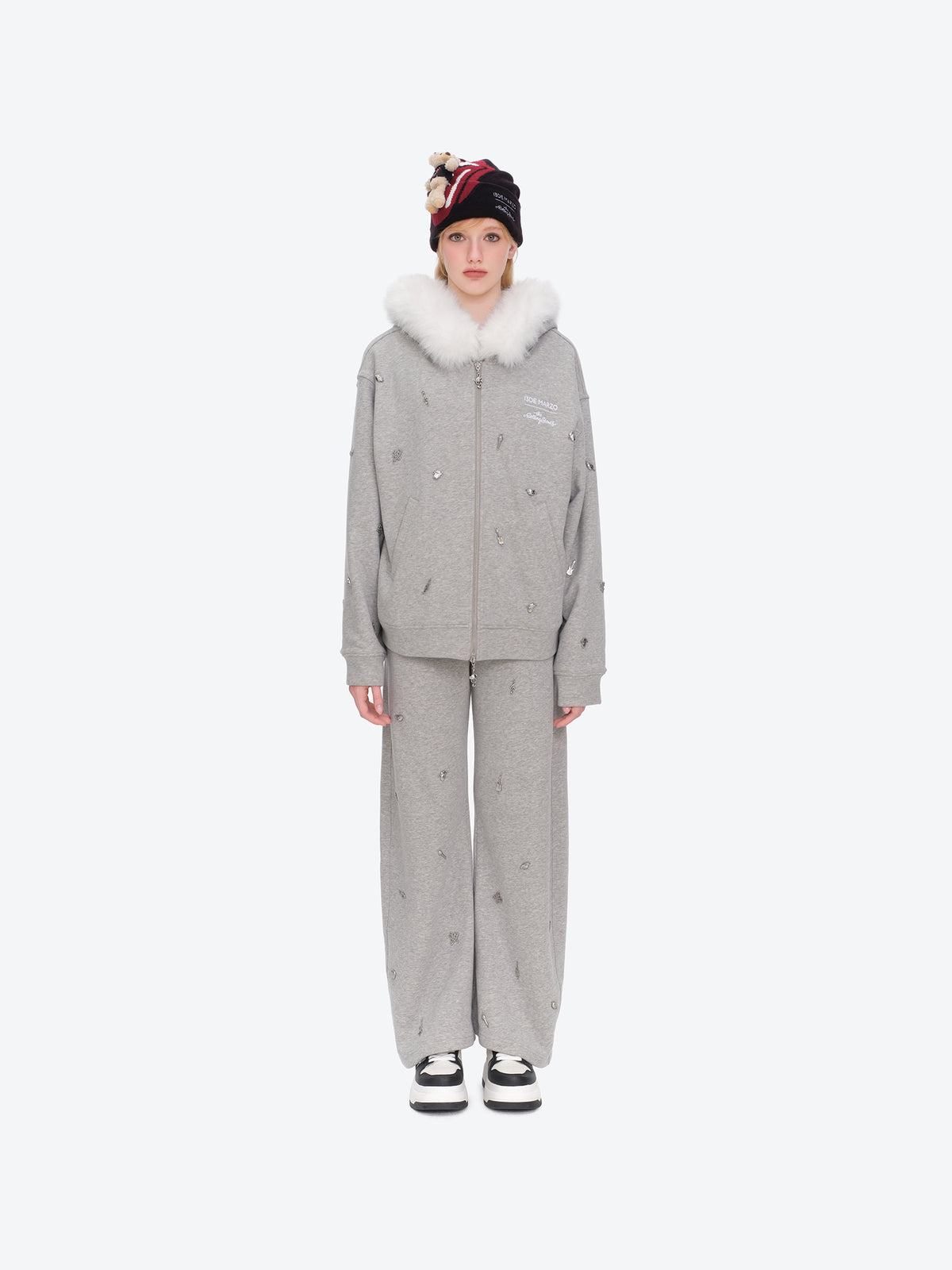 13DE MARZO Rolling Stones Tongue Bear Beanie Black