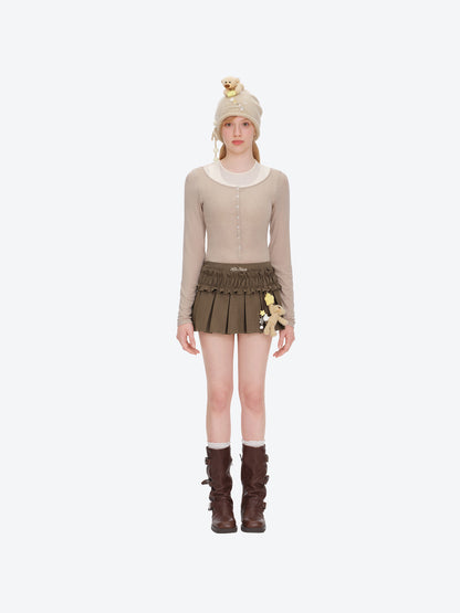 13DE MARZO Luminous Doozoo Snow Beanie Khaki