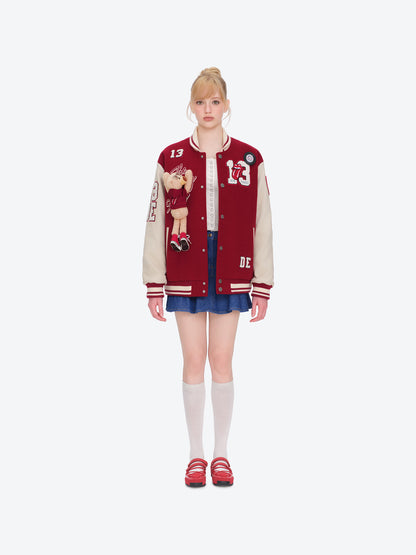 13DE MARZO Rolling Stones  Baseball Padded Jacket Red
