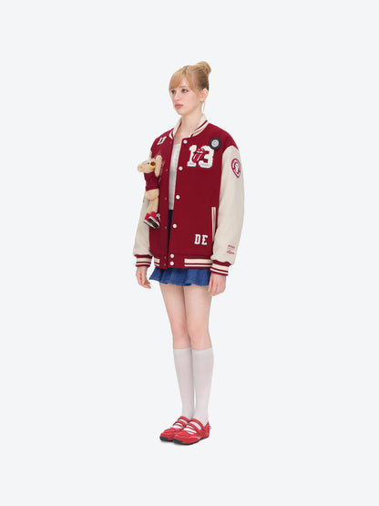 13DE MARZO Rolling Stones  Baseball Padded Jacket Red