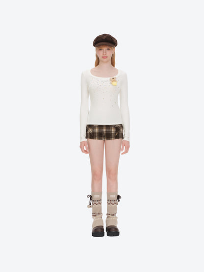 13DE MARZO Luminous Bear Star Under Shirt White