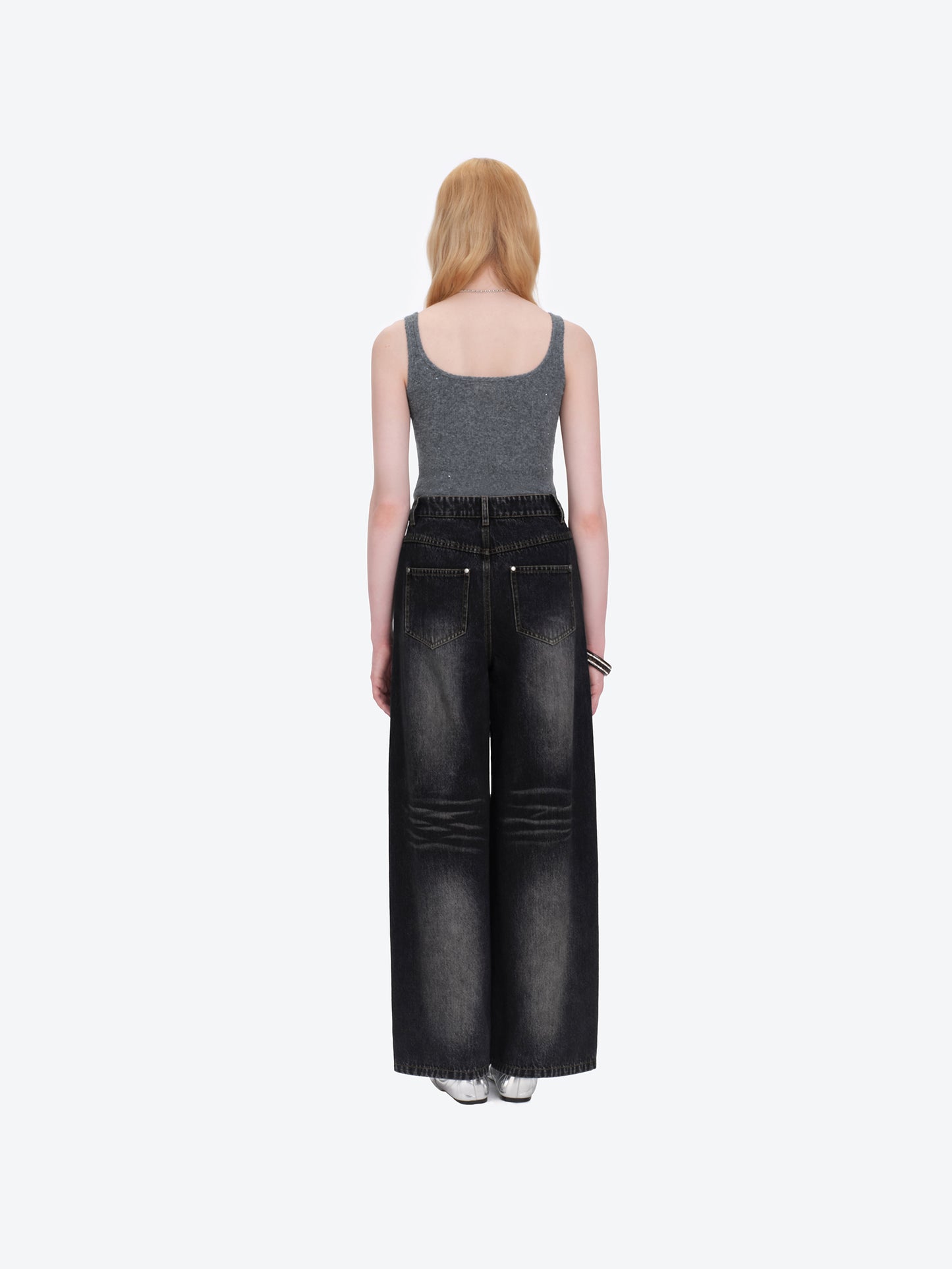 13DE MARZO Bear Base Jeans Black