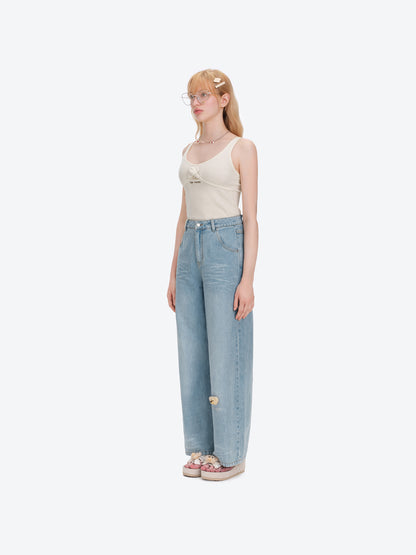 13DE MARZO Bear Base Jeans Blue