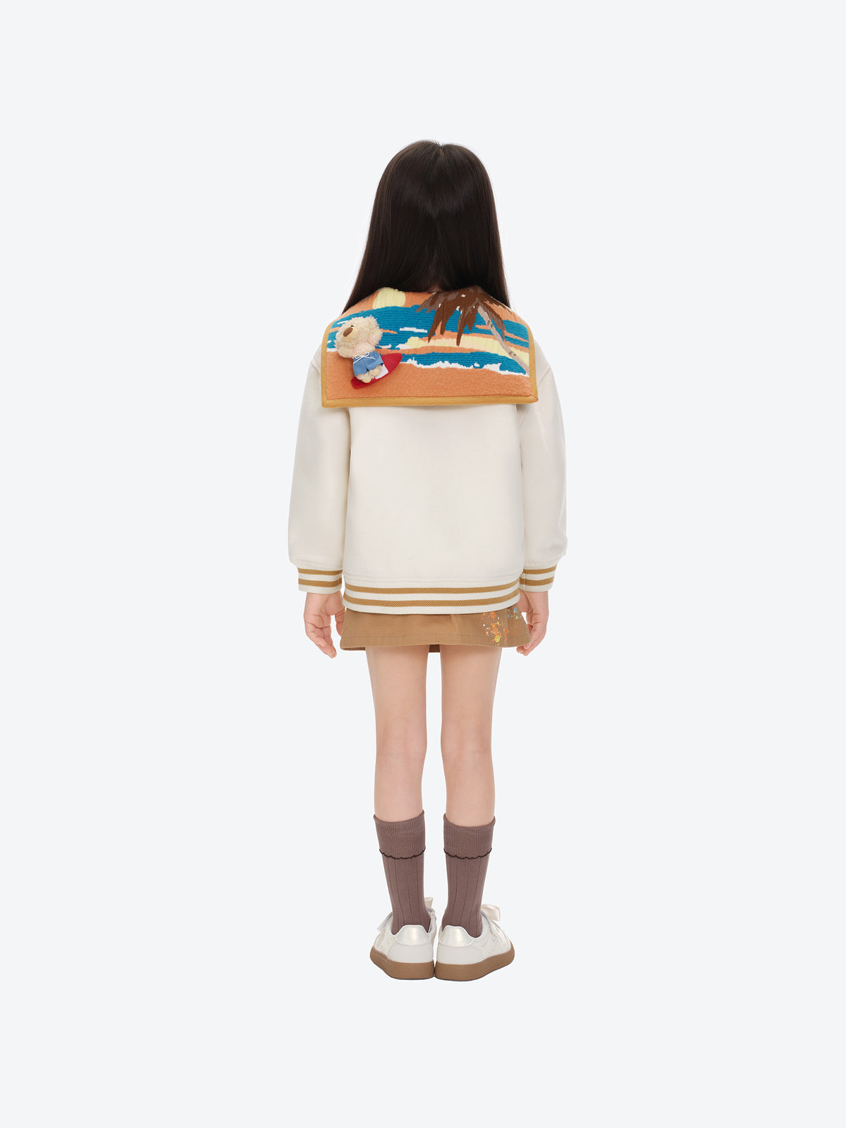 13DE MARZO BabyBear Surfer Sailor Collar Jacket Beige