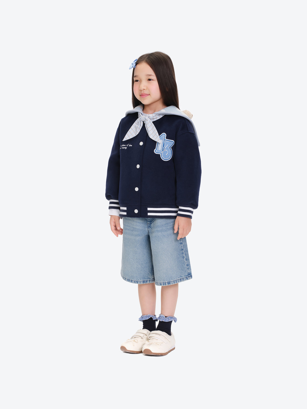 13DE MARZO BabyBear Surfer Sailor Collar Jacket Navy Blue
