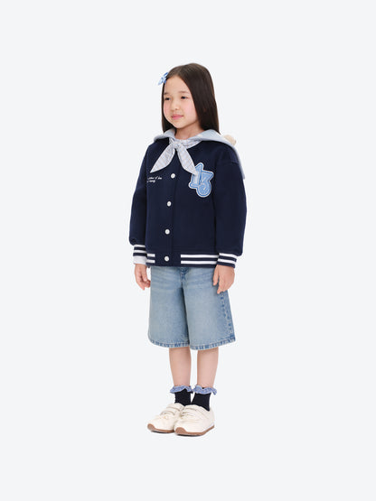 13DE MARZO BabyBear Surfer Sailor Collar Jacket Navy Blue