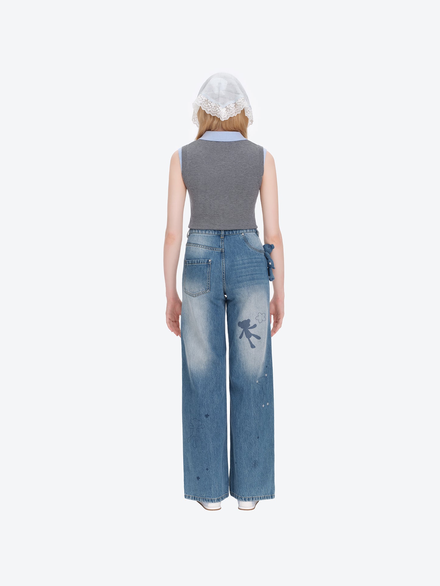13DE MARZO Bear Base Jeans Blue