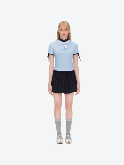 13DE MARZO Nighty Night Bear Tight Tee Blue