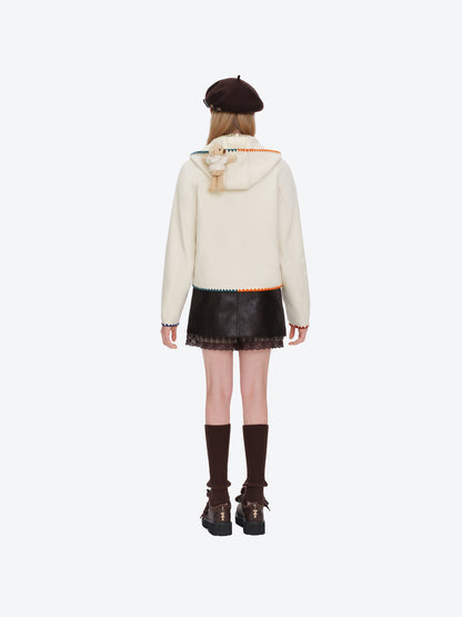 13DE MARZO Marzo Valley Fleece Jacket White