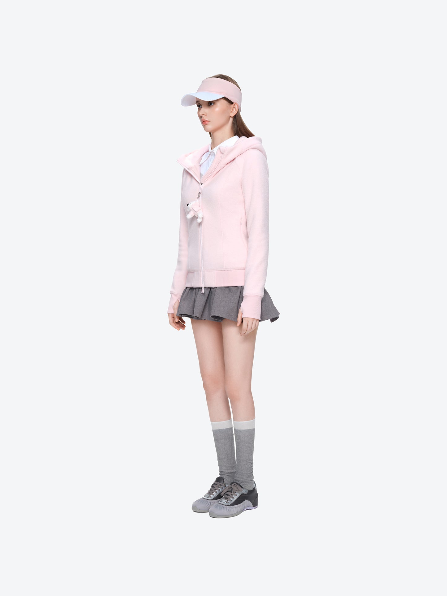 13DE MARZO Slim Fit Fleece Hoodie Pink