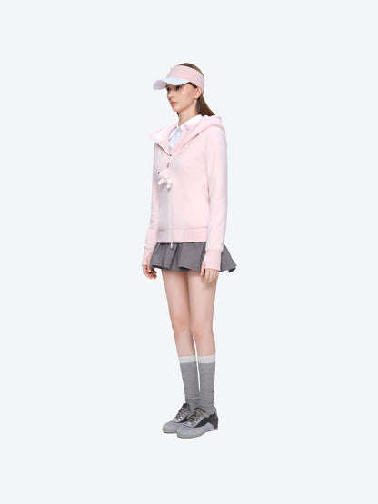 13DE MARZO Slim Fit Fleece Hoodie Pink