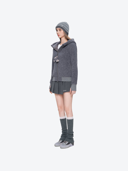 13DE MARZO Slim Fit Fleece Hoodie Dark Grey