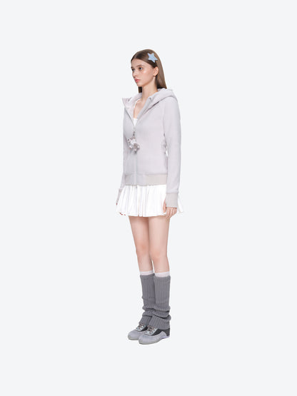 13DE MARZO Slim Fit Fleece Hoodie Grey