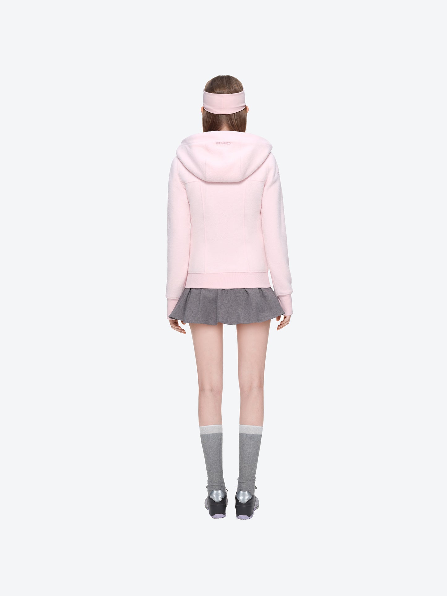 13DE MARZO Slim Fit Fleece Hoodie Pink