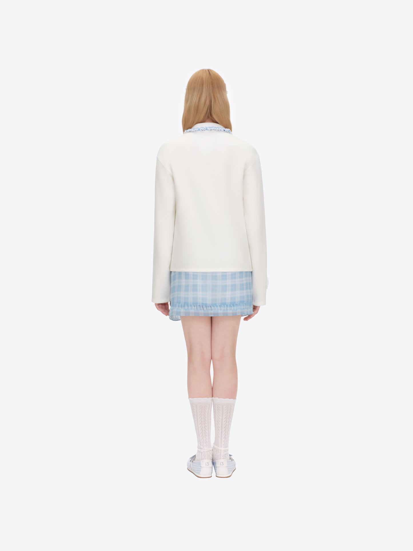 13DE MARZO Nighty Night Bear Long-Sleeve Polo White