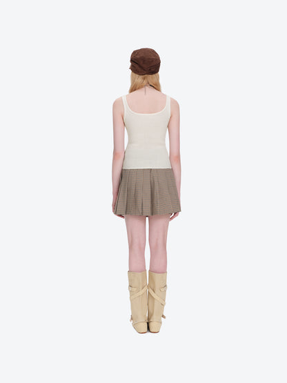 13DE MARZO Mini Bear Sequin Camisole Beige