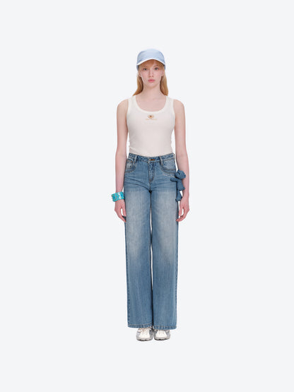 13DE MARZO Doozoo Straight-leg Jeans Blue