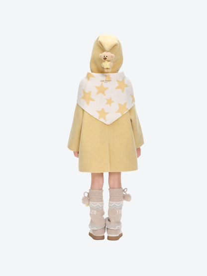 13DE MARZO BabyBear Star Scarf Coat Yellow