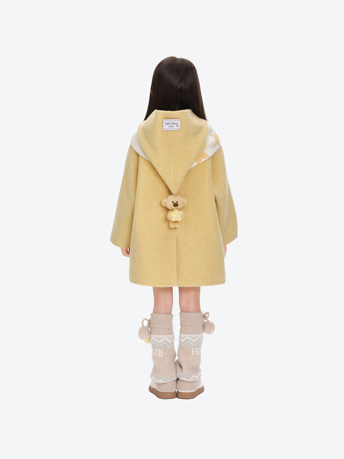 13DE MARZO BabyBear Star Scarf Coat Yellow