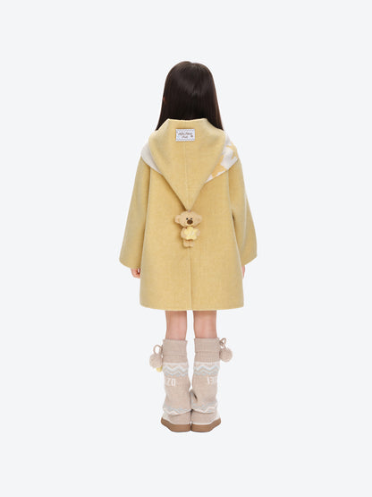 13DE MARZO BabyBear Star Scarf Coat Yellow
