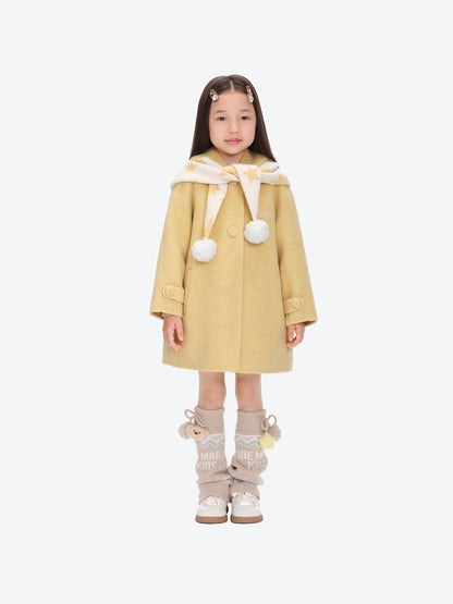 13DE MARZO BabyBear Star Scarf Coat Yellow