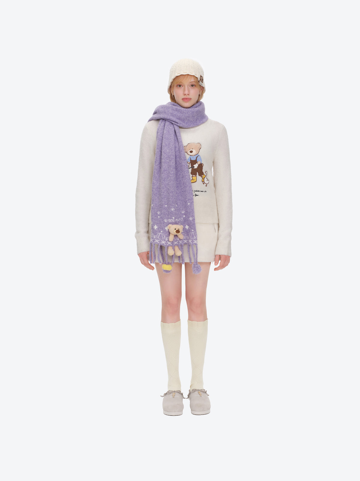 13DE MARZO Furry Birkenstock Mule Sand