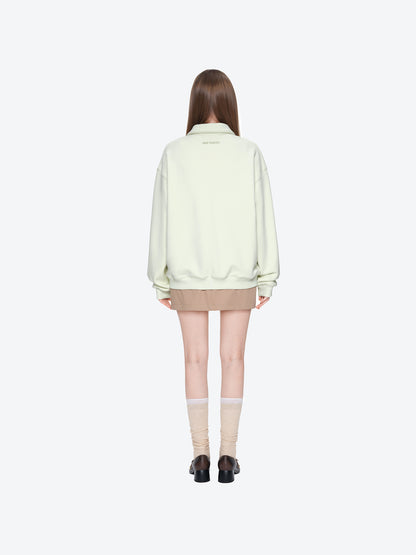 13DE MARZO Polo Long Sleeve Sweatshirt Green