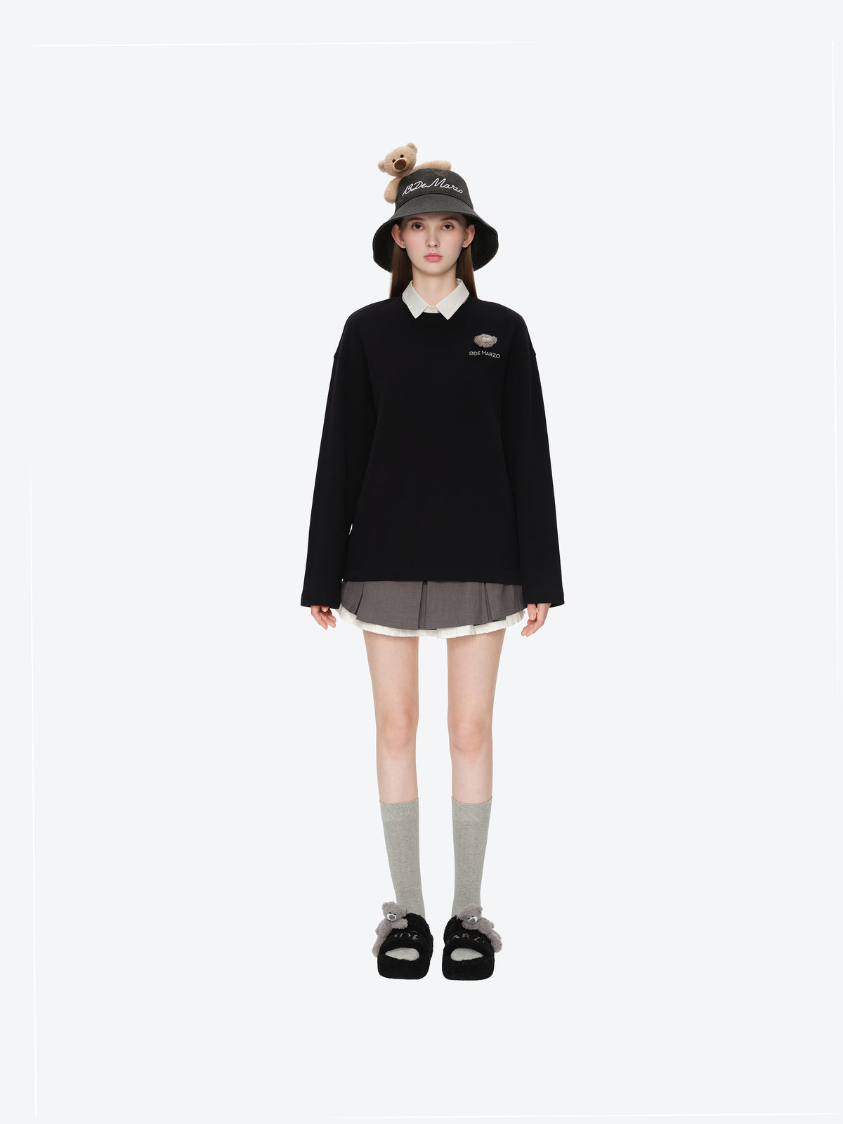 13DE MARZO Doozoo Platform Slippers Black - 13DE MARZO