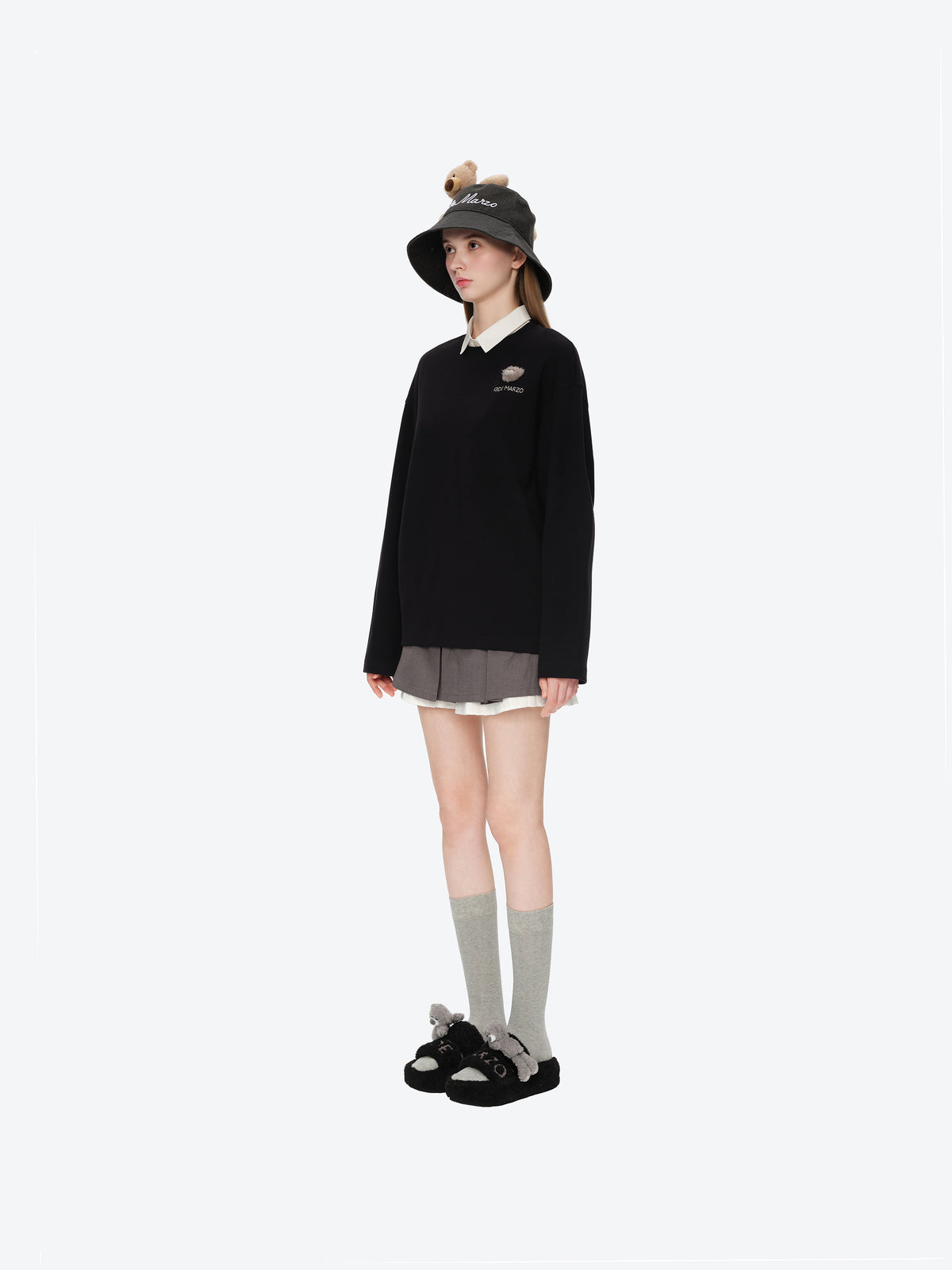 13DE MARZO Doozoo Platform Slippers Black - 13DE MARZO