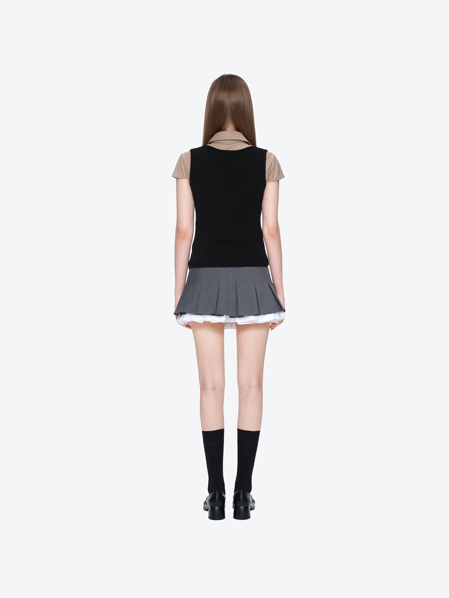 13DE MARZO Doozoo Knit Vest Black