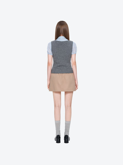 13DE MARZO Doozoo Knit Vest Grey