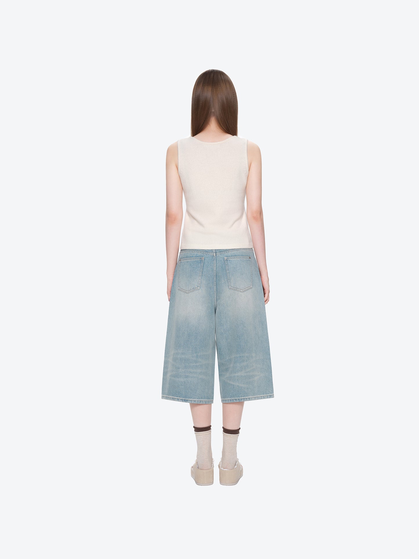 13DE MARZO Doozoo Knit Vest Beige